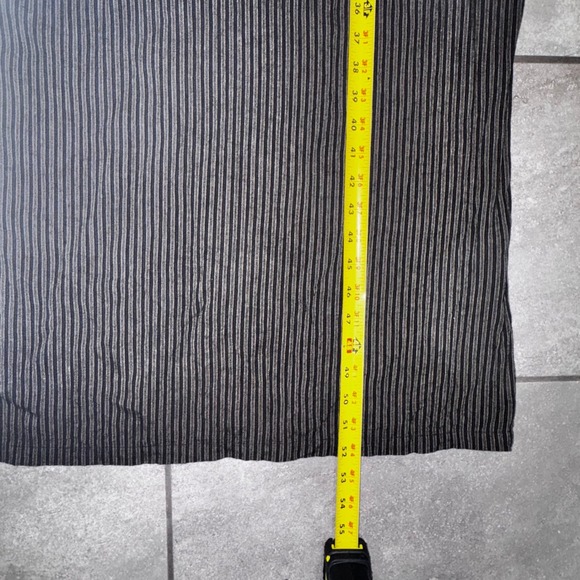 Eileen Fisher Dress w Pockets Sleeveless Striped Rayon Midi Casual V Neck sz L - Picture 12 of 13